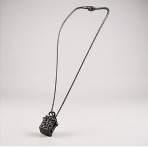 Vintage 925 Sterling Silver LOVE Prayer Box Locket Necklace BB Marked Indo